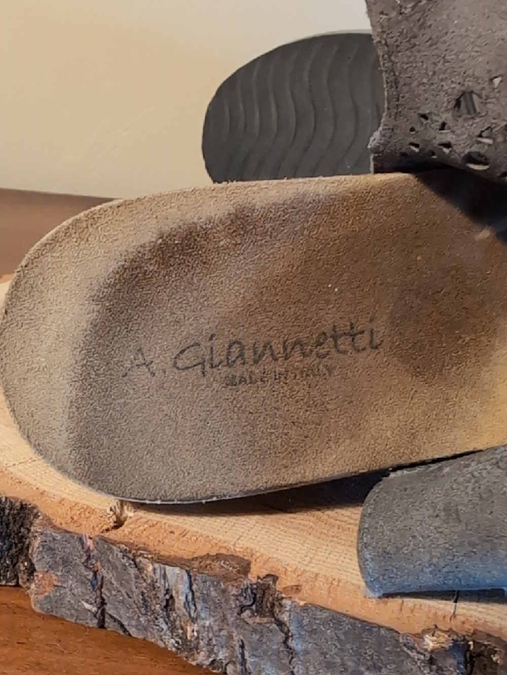 Wedge Slingback Sandals in Gray Slate Blue - Picture 9 of 12